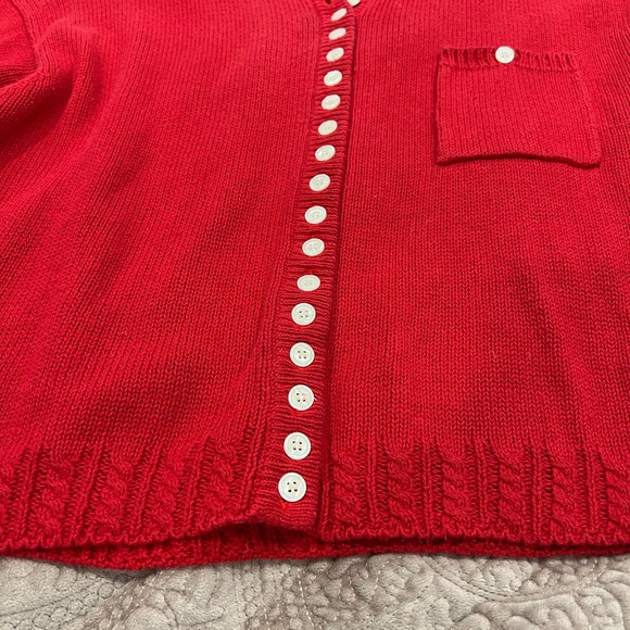 Vintage red button down sweater - Picture 3 of 5